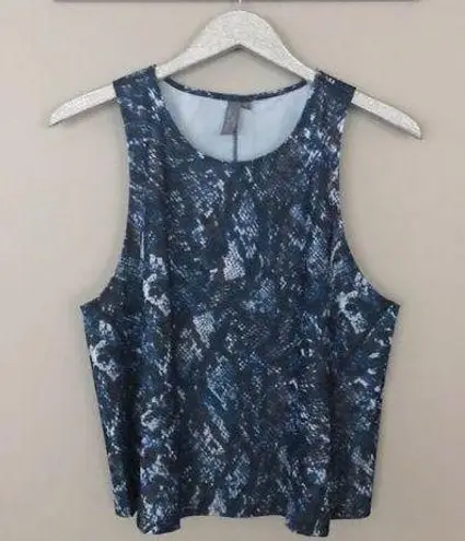 Sweaty Betty  Blue Snake Print Activate Workout Vest Top NEW