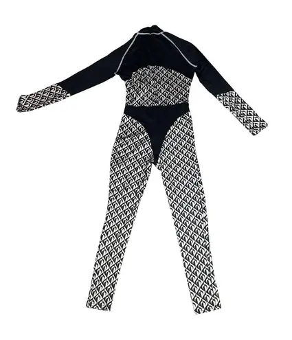 Lala Black Streetwear Autumn Fashion Skinny Slim Bodycon Jumpsuit Size Medium