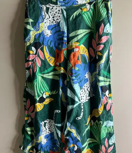 Christian Siriano Colorful Jungle Print Pants large Green
