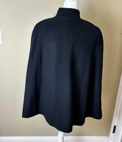 DALE DRESSIN Amicale Superfine Merino Wool Cape Style Jacket Coat One Size Black Size undefined