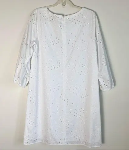 Preston & York Joanne Eyelet Above the Knee Dress A-Line White Sz 8 NWT
