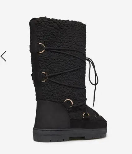 Shoedazzle Black Sherpa Boots