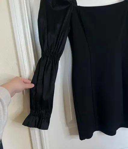 Majorelle Dove Dress Revolve Puff Sleeve Black Mini Party Cocktail LBD Sexy