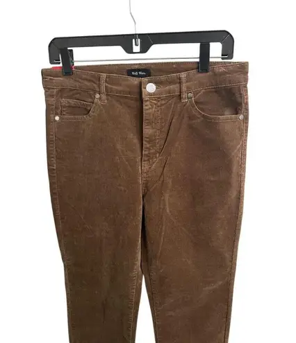 Well Worn Pants Womens Size 8 Brown Corduroy High Rise Skinny Soft Slim