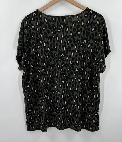 Chico&#x27;s  Animal Print Dolman Sleeve Top