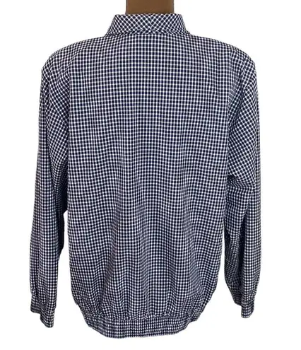 Vintage seersucker gingham bomber embroidered and embellished stars size 10 White