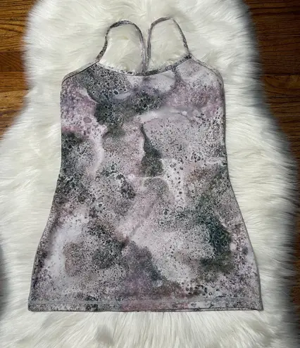 Lululemon Pink Galaxy Marble Tank Y Strap