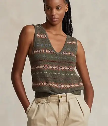 Polo Ralph Lauren Fair Isle Sweater Tank Top Size M