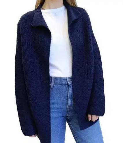 BODEN Alpaca Wool Blend Gray Long Jacket Open Cardigan Sweater ~ Women's Size 8