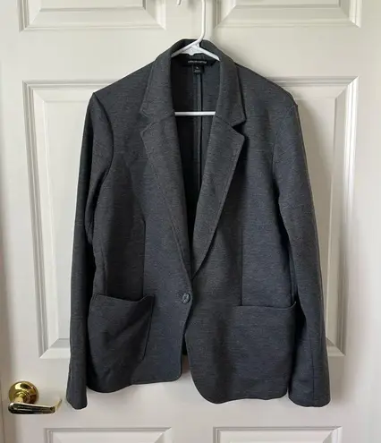 Mercer + Mettle Women’s Grey Relaxed Knit Blazer Size XL Gray