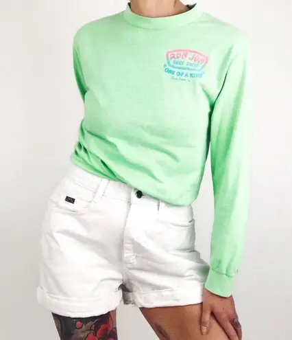 Y2K ✨ Neon RON JON Surf Shop Long Sleeve Tee Green