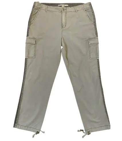 Anthropologie Marrakech Pants Gray Side Stripe Cropped Utility Cargo pants