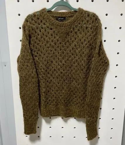 Isabel Marant ÉTOILE Tiana Pointelle-knit Sweater In Army Green Size 36