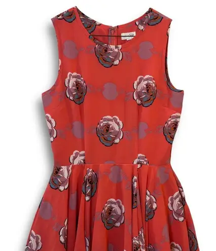 Maison Jules Hibiscus Bloom Combo Pink Sleeveless Floral Fit & Flare Mini Dress