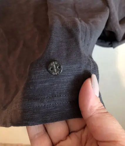 Jag jeans Jag Blue Gray Popover Henley Hi Low Top