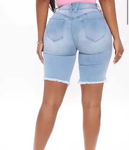 Ymi Light Wash Bermuda Shorts