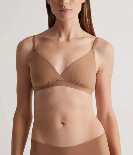 Quince NWOT Second Skin Crossover Bralette (2-pack) in Mocha Nude Sz small - Image 1