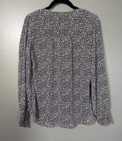 Sam & Jess Women's Black & White Mini Leopard Print Top