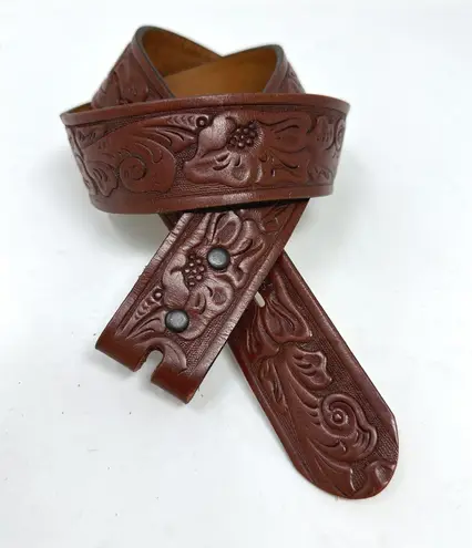 Unbranded Hand Tooled 1.5" Leather Belt Size‎ 30 Brown