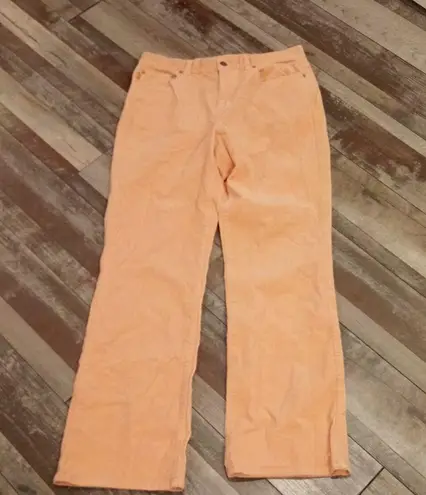 Ralph Lauren  Orange Artsy Funky Peasant Boho Kid Core Corduroy Pants Size 10