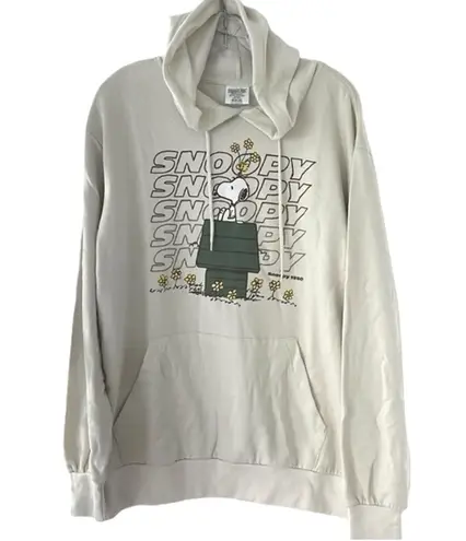 PEANUTS SNOOPY OVERSIZED RELAXED FIT GRAPHIC HOODIE Green Size M