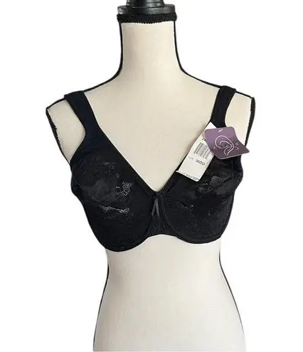 AVIANA #2459 All Over Black Lace Underwire Bra. Size 36DD