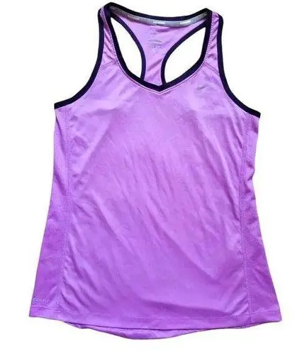 Nike  Shirt Women Medium Dri Fit Running Racerback Purple Athletic Top Gym Yoga