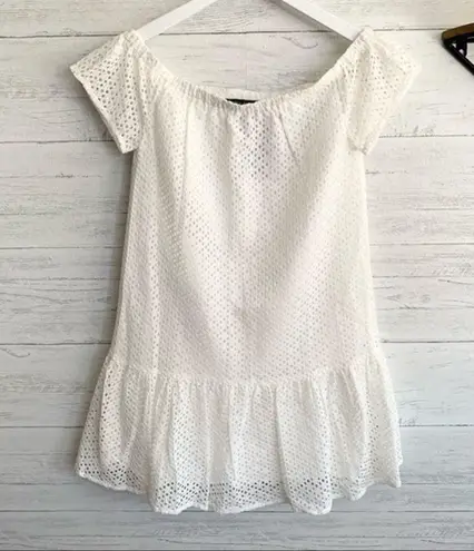 Central Park West White Eyelet Dress