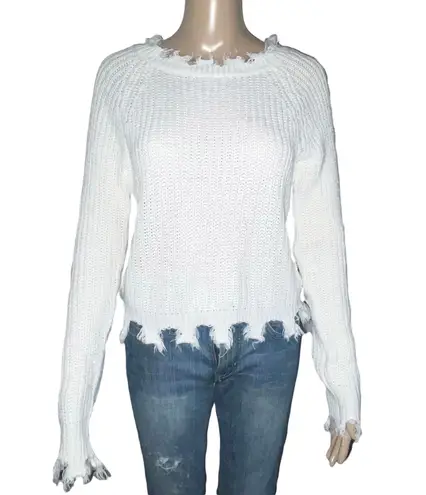 Full Circle Trends Full Circle Trend Distressed Sweater