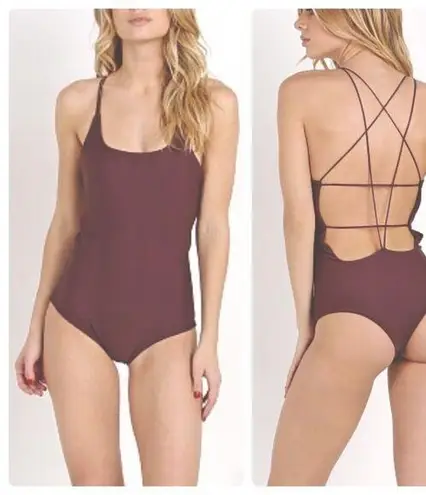 Mikoh KILAUEA One Piece Terracotta Clay Swimsuit Bathing Suit Sz Small NEW!