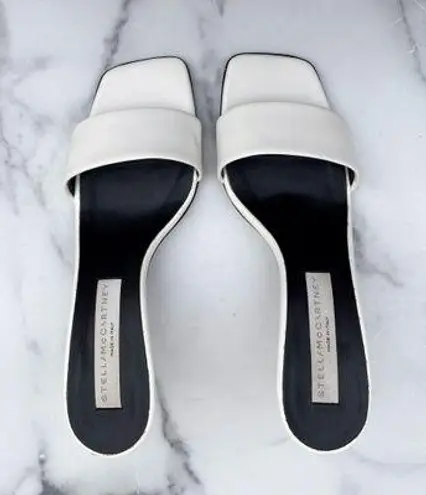 Stella McCartney women’s Net Sustain faux leather slide sandals size 36.5 US 6.5