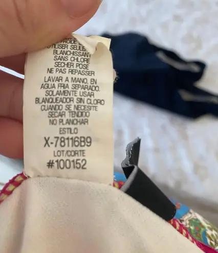 ABS Allen Schwartz Pink Paisley Bikini Set Vintage