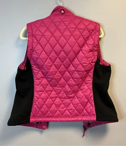 Marmot Vest Hot Pink & Black Women’s Kitzbuhel Quilted Vest Sz M EUC