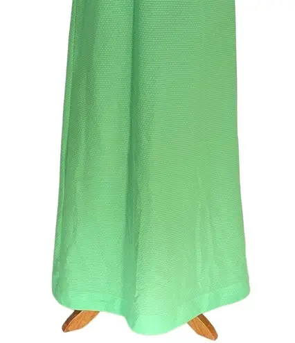 Jones 3/4 Sleeve Maxi Dress Green Size 8 Vintage Retro Minimalist 60s Mod Boho