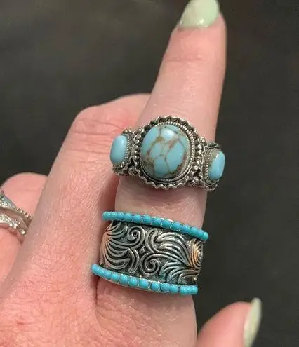 Only BUNDLE  turquoise western rings