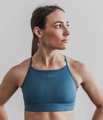Nobull NWT Women's High-Neck Sports Bra - XS - Steel Blue
