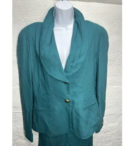 E.R.GERDARD for RELYN women’s teal suit Size 10 Blue