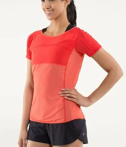 Lululemon  Run: Fast Track Short Sleeve Top Love Red Size 12