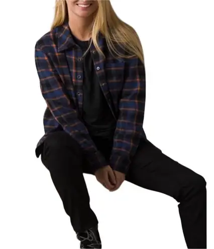 prAna Plaid Shirt Women S Flannel Organic Cowgirl Gorpcore Cottage Western NWT