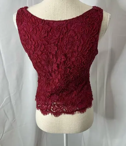 Ricki Freeman Teri Jon Nites beaded top Red Size 4