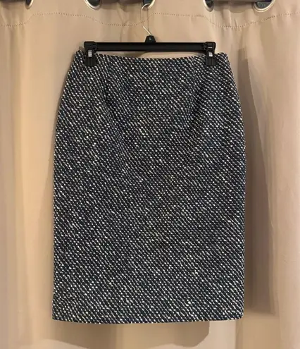 Doncaster Elegant Blue and White Tweed Skirt
