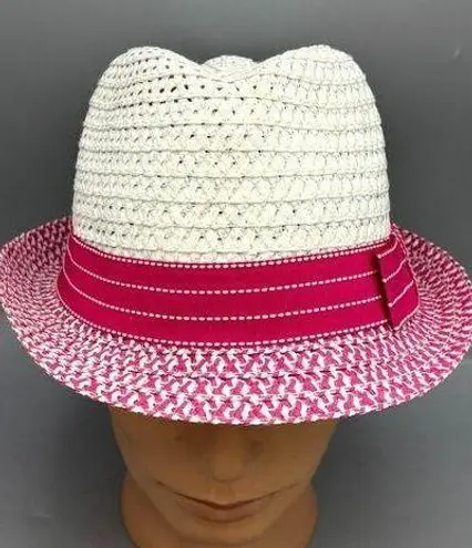 Jacobson Hat Company Havana Fedora Panama White Pink Wide Brim Outdoor 22"