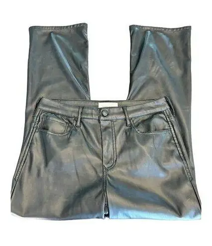 Dear John  Black Leather Jeanne Flare Pants Size 28