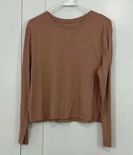 Girlfriend Collective The Medium Brown Long Sleeve Top