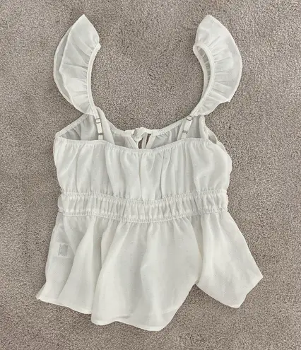 NWT White Summer Top with Tie