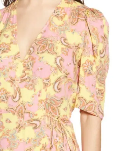 AFRM Hughes Midi Wrap Dress XS NWOT