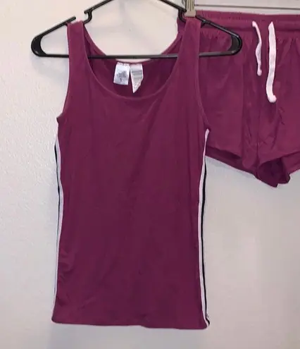 Good Nite By Blue Star Purple Summer Pajama Set Tank Shorts