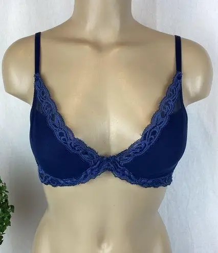 Natori  Blue Lightly Lined Underwire Bra 34C