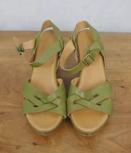 Kork-Ease Deborah Leather Wrapped Leather Sandal Heels Size 8
