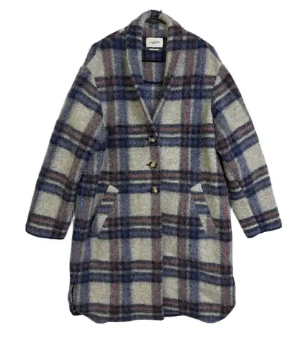 Isabel Marant ETOILE Gabriel Coat Womens IT 40 US 8 Blue Red Plaid Wool Blend - Image 1